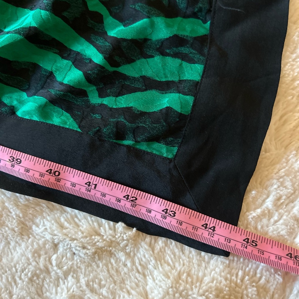 Huge Green and Black Zebra Print Silk Scarf - Picture 3 of 3